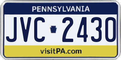 PA license plate JVC2430