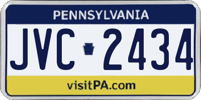 PA license plate JVC2434