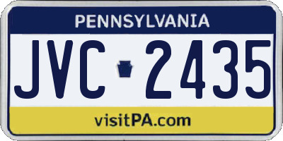PA license plate JVC2435