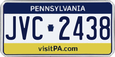 PA license plate JVC2438