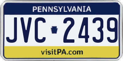 PA license plate JVC2439