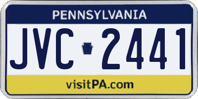 PA license plate JVC2441