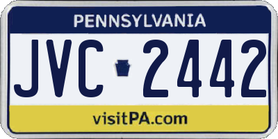 PA license plate JVC2442