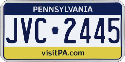 PA license plate JVC2445
