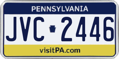 PA license plate JVC2446