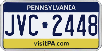 PA license plate JVC2448