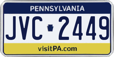 PA license plate JVC2449