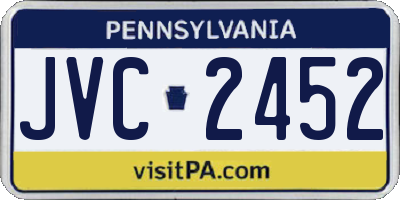 PA license plate JVC2452
