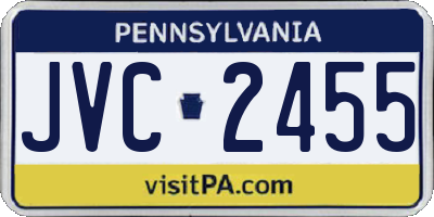 PA license plate JVC2455
