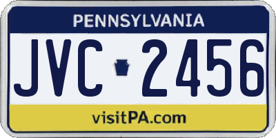 PA license plate JVC2456