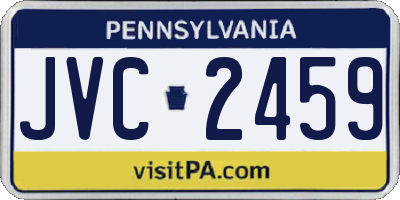 PA license plate JVC2459