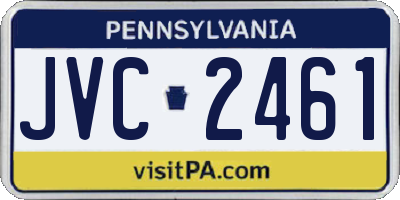 PA license plate JVC2461