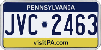 PA license plate JVC2463