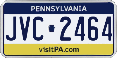 PA license plate JVC2464