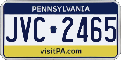 PA license plate JVC2465
