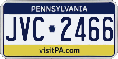 PA license plate JVC2466