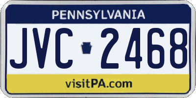 PA license plate JVC2468
