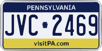 PA license plate JVC2469