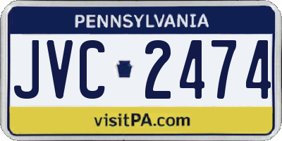 PA license plate JVC2474