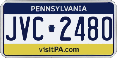 PA license plate JVC2480