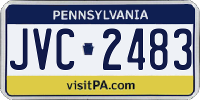 PA license plate JVC2483