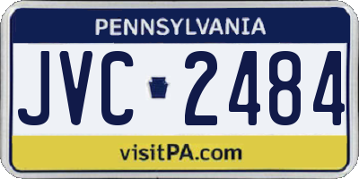 PA license plate JVC2484