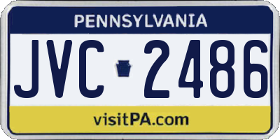 PA license plate JVC2486