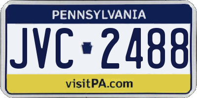 PA license plate JVC2488
