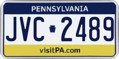 PA license plate JVC2489