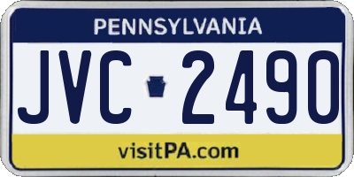 PA license plate JVC2490