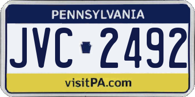 PA license plate JVC2492