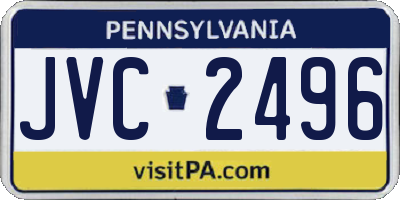 PA license plate JVC2496