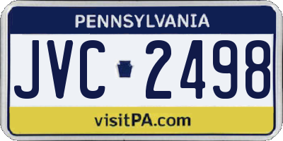 PA license plate JVC2498