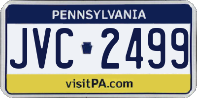 PA license plate JVC2499