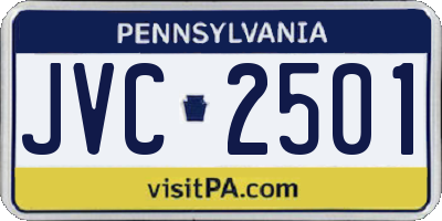 PA license plate JVC2501