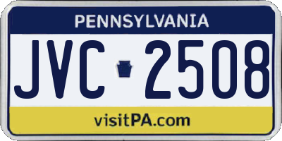 PA license plate JVC2508