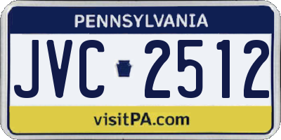 PA license plate JVC2512