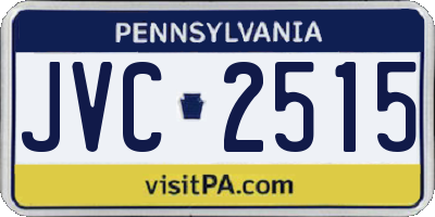 PA license plate JVC2515