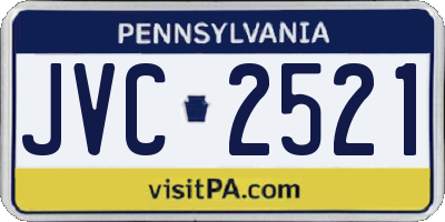PA license plate JVC2521