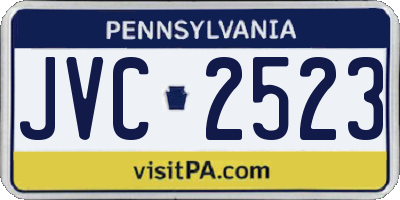 PA license plate JVC2523