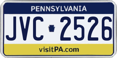 PA license plate JVC2526
