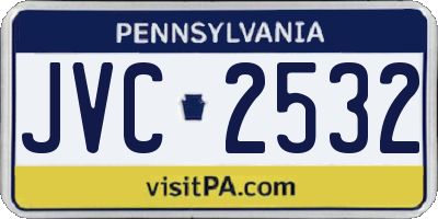 PA license plate JVC2532