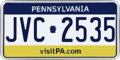 PA license plate JVC2535