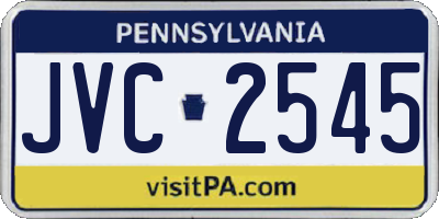PA license plate JVC2545