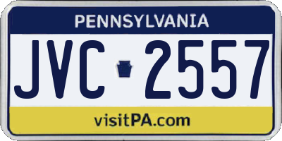 PA license plate JVC2557