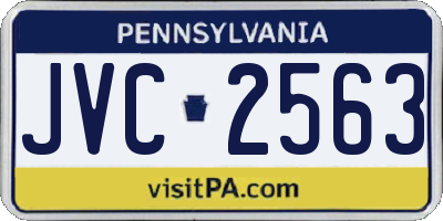 PA license plate JVC2563
