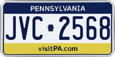 PA license plate JVC2568