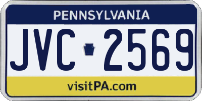 PA license plate JVC2569