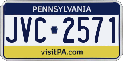 PA license plate JVC2571