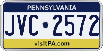 PA license plate JVC2572